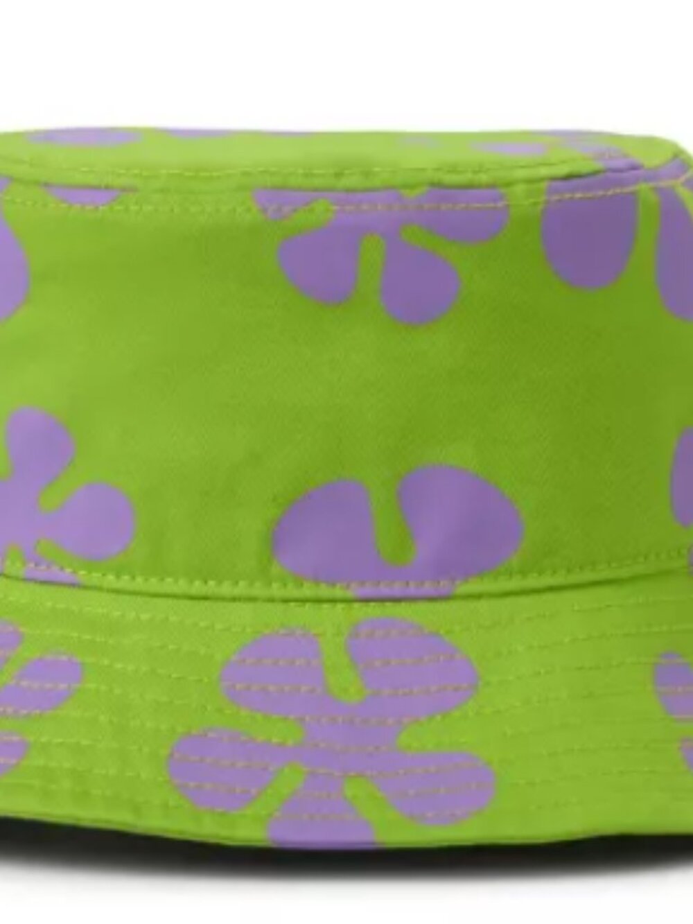 SpongeBob Squarepants Lime Green & Lavender Floral Bucket Hat